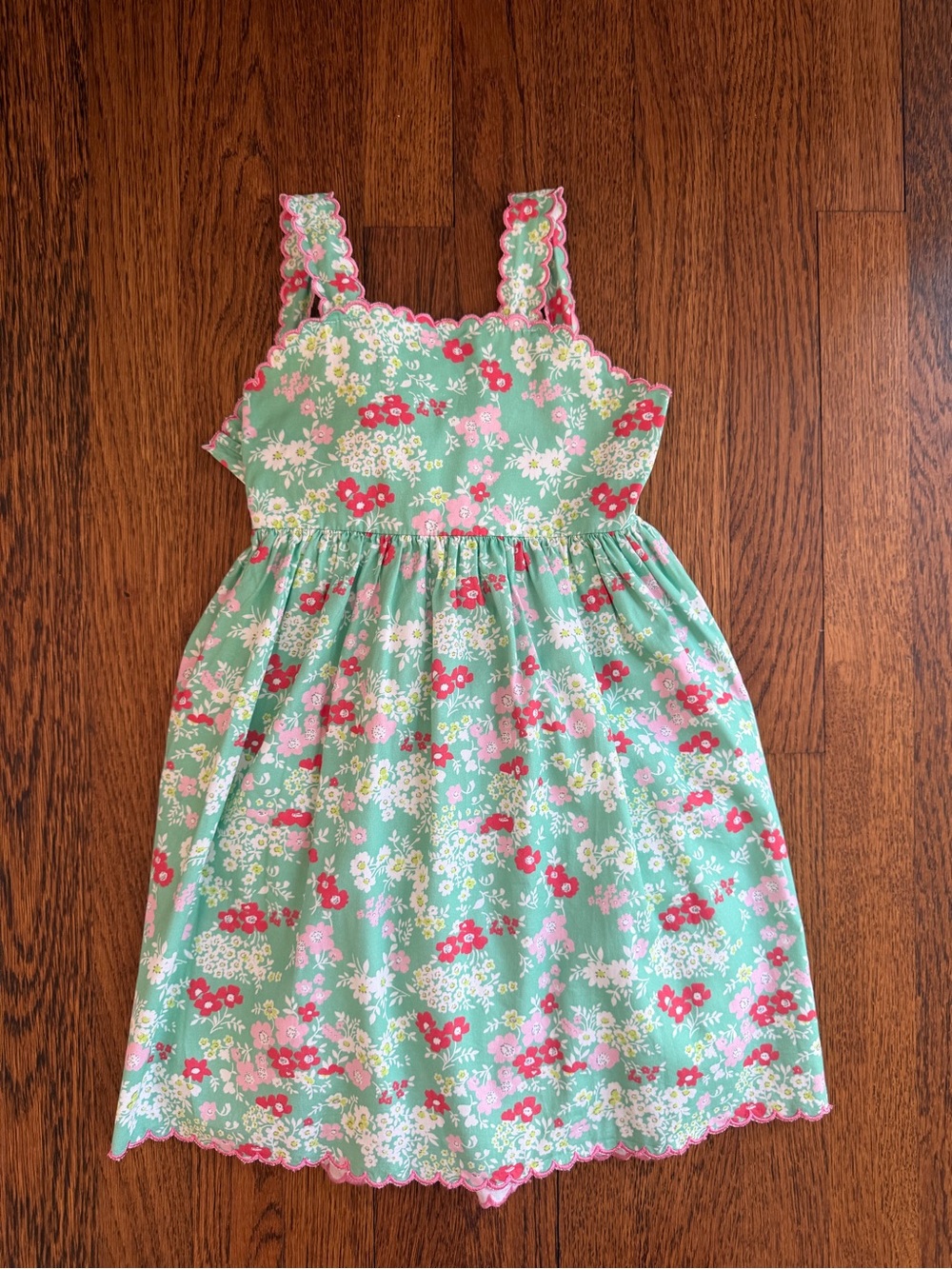 Bella Bliss Green Floral Tieback Sundress size 6